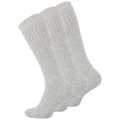 Imagen de VCA 3 pares noruegos Calcetines hasta la rodilla para hombre, gris