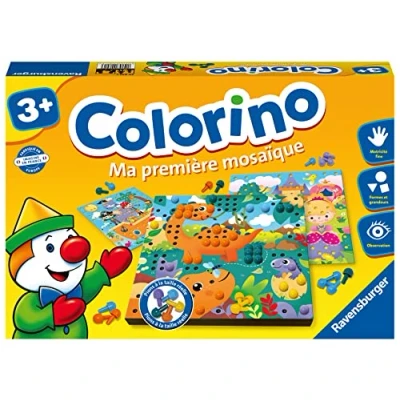 Imagen de Ravensburger Colorino Mi Primer Mosaico Juego de Aprendizaje Colores y manipulación Motricidad Creatividad A Partir 3 años 20891 versión Francesa