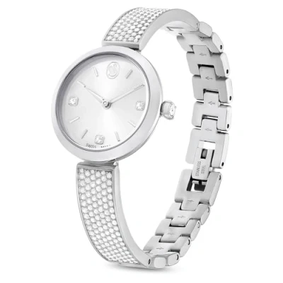 Imagen de Swarovski Reloj Illumina, Fabricado en Suiza, Brazalete de Metal, Tono Plateado, Acero Inoxidable