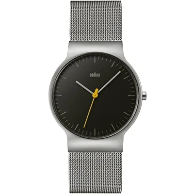Imagen de Braun BN0211BKSLMHG Reloj análogico de cuarzo para hombre, color plateado/negro