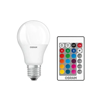 Imagen de Osram Star Motion Sensor Classic a Lote de 4 x Bombilla LED, Casquillo E27, 2700 K, 9 W, Equivalente 60W, Mate, Blanco cálido, Paquete 4,