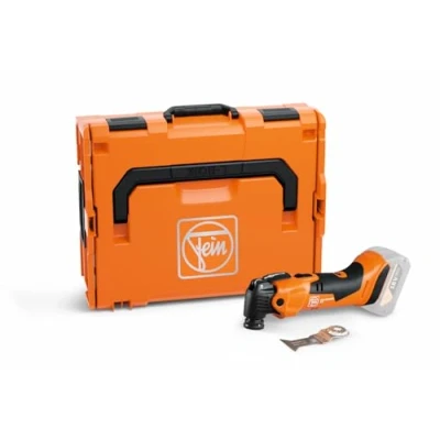Imagen de Fein Multimaster a batería AMM 500 Plus AS, rápida velocidad de corte en obras interiores y reformas, variante sin cargador, con hoja sierra bimetálica para madera, metal plásticos