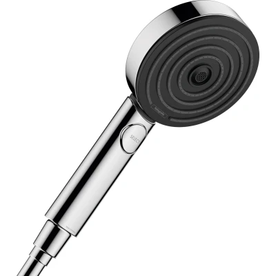 Imagen de hansgrohe Pulsify Select S ducha de mano ahorro agua 9 l/min (EcoSmart), alcachofa con 3 tipos chorro (versión Activation), cabezal (⌀105mm), sistema antical, cromo, 24101000