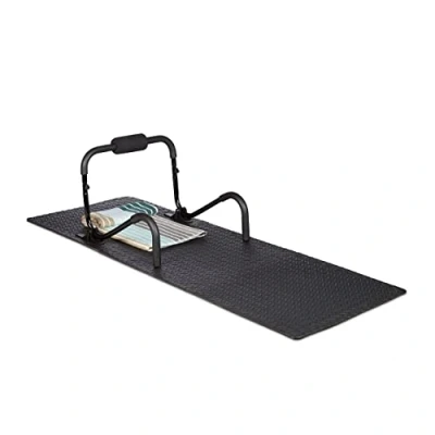 Imagen de Relaxdays Suelo Goma Aparatos de Gimnasio, Espuma EVA, 1 x 60 cm, 8 Piezas Puzzle, Negro
