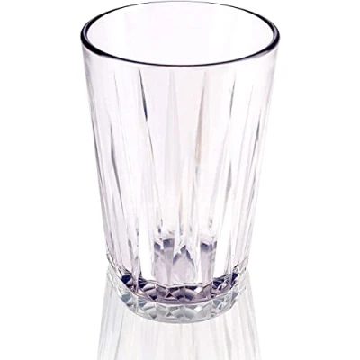 Imagen de APS Vaso de cristal alta calidad Tritan 0,2 litros, sin BPA, apilable, vidrio reutilizable y apto para lavavajillas, 200 ml, transparente