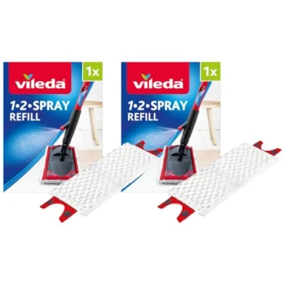 Imagen de Vileda Almohadillas de microfibra repuesto UltraMax 1 2 rociadores, microfibra, color blanco, paquete