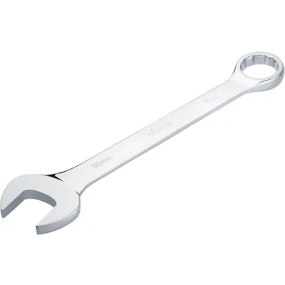 Imagen de ViGOR Llave combinada V7740 50, SW 50 mm, versión larga, desviación de 15 grados, perfil hexagonal exterior y doble, cromada pulida