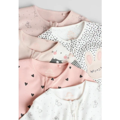 Imagen de Next Regular FIT 5 PACK Pijama de bebé para niños, Talla: 6 9m, Brown cream