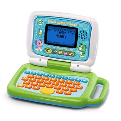 Imagen de Leapfrog 2 in 1 LeapTop Touch Laptop, Green, Learning Tablet for Kids with 10 Modes of Play, Letters, Numbers, Vocabulary and Animals, Toy Laptop Ages Years +