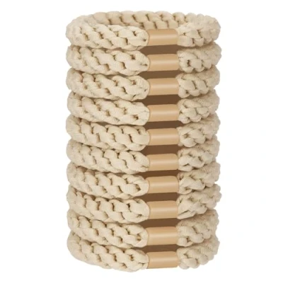 Imagen de JessLab Gomas para el Cabello, 10 Piezas Suaves Sin Daño Elásticas Cola de Caballo Accesorio Diadema Mujeres y Niñas, Beige