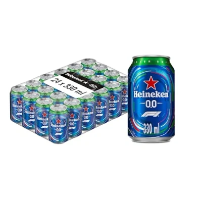 Imagen de Heineken 00 Cerveza Caja de 24 Latas x 330 ml Total: 7.92 L
