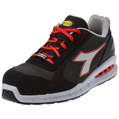 Imagen de DIADORA Run Net AIRBOX Low S3 SRC, Zapatillas Hombre, Grigio Asfalto/Argento/Rosso, 44 EU