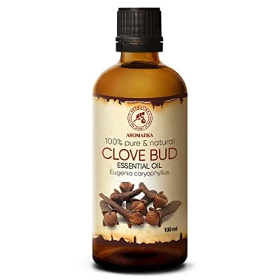 Imagen de Aceite de Clavo 100ml Eugenia Caryophyllus Indonesia 100% Natural &amp; Puro para Bienestar Belleza Aromaterapia Difusor Aromático Lámpara Aroma Clove Bud Essential