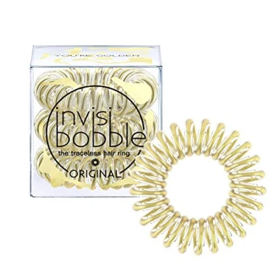 Imagen de Tangle Teezer Invisi Bobble Anillo de Pelo, 3 Piezas Conjunto, Dorado