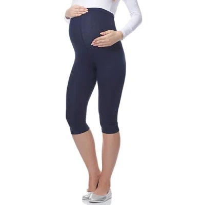 Imagen de Be Mammy Premamá Leggins 3/4 Mallas pirata de Embarazo Lactancia Maternity Leggings capri 03 (Marino, XXL)