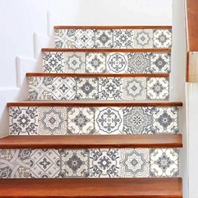 Imagen de Ambiance Sticker col stairs RV A0112_30x105cmX3 Pegatinas de Pared, Acrílico, Carenza, 6 Bandes 15 x 105 cm