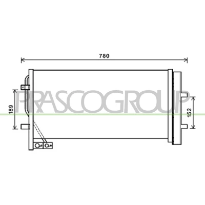 Imagen de PRASCO AD810C001 Condensador con secador 18mm 15mm Aluminio 635mm R134a AUDI: Q3