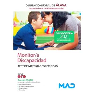 Imagen de Monitor/a Discapacidad del Instituto Foral de Bienestar Social la Diputación Álava. Test Materias específicas