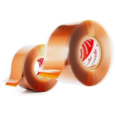 Imagen de POPPSTAR cinta de silicona autofusión, 2 x 3 m, ideal como reparación, aislante y sellado (estanca, hermetica), 25mm ancho, color naranja