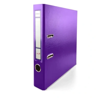 Imagen de Netuno 1x Ekobox Archivadores color morado 2 anillas 5 cm A4 organizador estrecho de cartón para oficina estanterías carpetas escritorio despacho