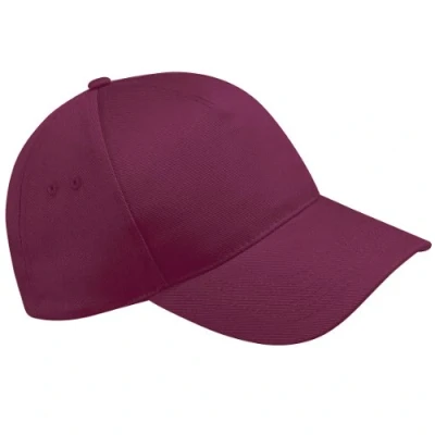 Imagen de Gorra de béisbol Beechfield B15, 5 paneles Rojo granate Taille unique