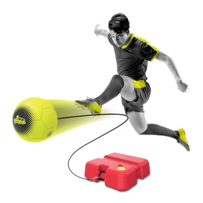 Imagen de Swingball Soccer Trainer All Surface Reflex Entrenador de fútbol, Color balón, Rojo/Amarillo, Talla única (Mookie MK7212)