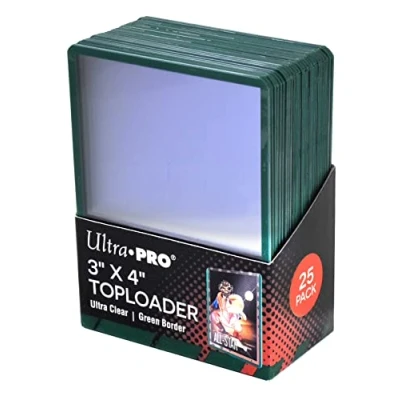 Imagen de Ultra Pro 84916 Cargador Superior de Borde Verde 7.6 x 10.2 cm (25 Unidades)