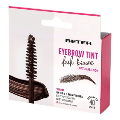 Imagen de Beter Kit de tinte para cejas larga duración, fácil y rápida aplicación, color castaño oscuro