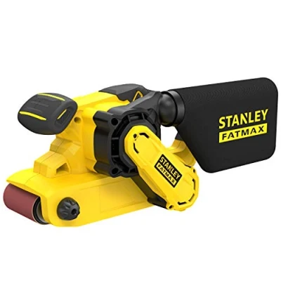 Imagen de STANLEY FATMAX Lijadora de banda 1010W, velocidad variable 190 380 m/min, hoja 533x76 mm, diseño ergonómico, cambio sin llave, incluye maletín, FMEW204K QS