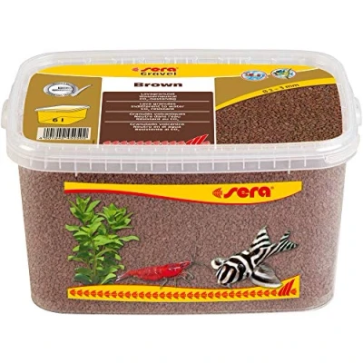 Imagen de sera Gravel Brown Lava 2 3 mm 6000 ml Grava Natural marrón (Ø mm) para Todos los acuarios de Agua Dulce y Salada