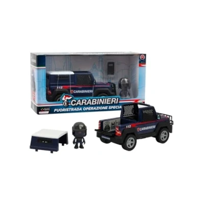 Imagen de Giochi Preziosi Carabinieri Juego de Jeep y Personaje Mini Action Hero 7 cm Alto, vehículo carabinieri, camioneta Juguete, para niños a Partir 4 años
