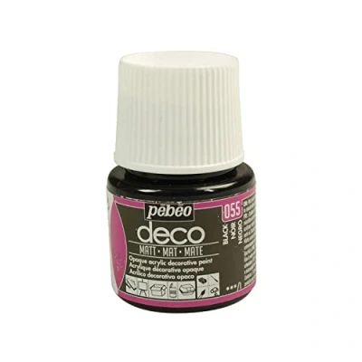 Imagen de Pébéo 204055 Pintura acrílica (Mate, 45 ml), Color Negro