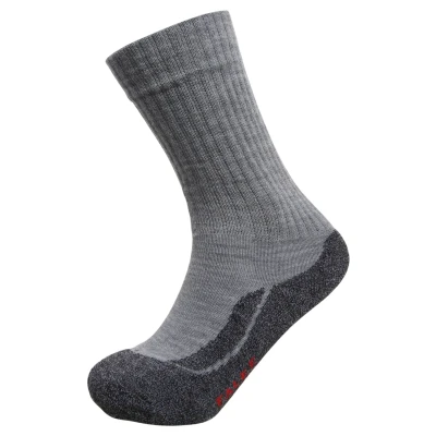 Imagen de FALKE Active Warm K SO lana gruesa transpirable 1 par, Calcetines Unisex niños, Gris (Mid Grey Melange 3530), 35 38