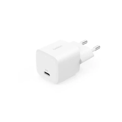Imagen de Belkin Cargador USB C de Carga Rápida, Enchufe Tipo 25W, PD 3.0 y PPS, iPhone 16 Series, 15 iPad Pro, Samsung Galaxy S25, Pixel 9 Nintendo Switch, Blanco