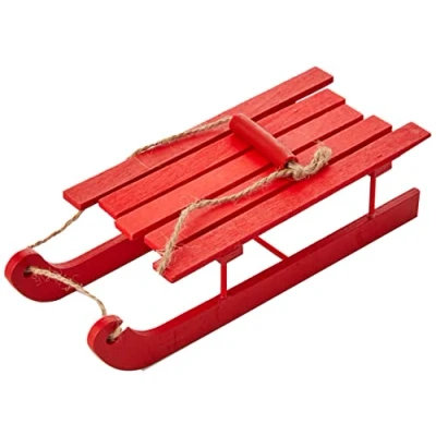 Imagen de Elves Behavin&#039; Badly Pack of 1Elf Wooden Sleigh 1 Red 35 cm x 40 37 Accesorios de Elfo, Madera, Rojo, Elf Toys