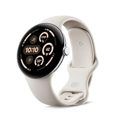 Imagen de Smartwatch Google Pixel Watch 3, AMOLED, 45 mm, S L, Aluminio 100% reciclado, Porcelana