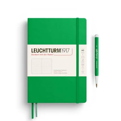 Imagen de LEUCHTTURM1917 372193 Libreta Medium (A5) 145 x 210 mm, Tapa Dura, 251 páginas numeradas, Spring Leaf, Puntos
