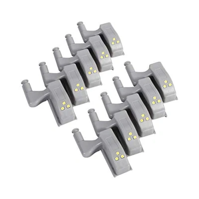 Imagen de luz LED para bisagra de armario, 10 Uds., nocturna inalámbrica cocina, dormitorio