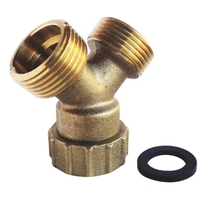 Imagen de SOMATHERM FOR YOU Derivación 2 carriles de giro tuerca 20/27 M20 / 27 latón Fitting Y Power accesorios tales como una lavadora o un lavavajillas