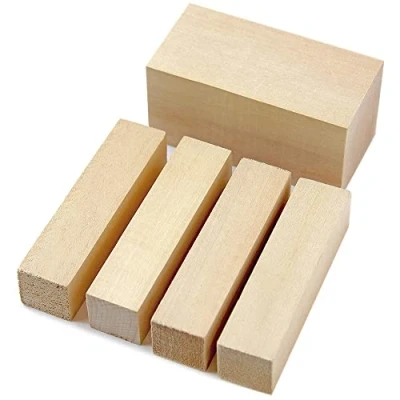 Imagen de Juwaacoo bloques de madera para tallar tilo, blanda sin terminar principiantes