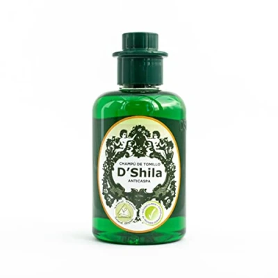 Imagen de Champú Natural Orgánico de Tomillo Anticaspa 300ml D’Shila Elimina la Caspa Purifica el Cuero Cabelludo Oxigena Cabello Evita Reaparición