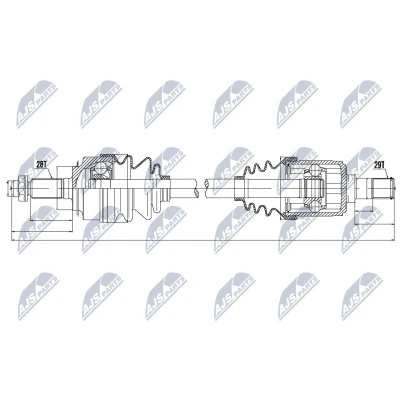Imagen de NTY NPW HD 041 Árbol de transmisión Eje delantero, izquierda, derecha HONDA: CR V 2