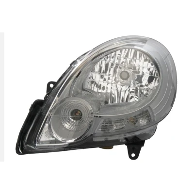 Imagen de TYC 20 1400 15 2 Faros izquierda H4, P21/5W cromo con luz diurna para circulación por la derecha sin electromotor RENAULT: Kangoo II / Grand