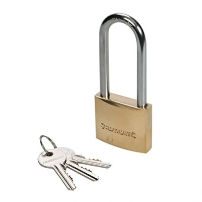 Imagen de Silverline Tools MSS03L Candado de latón con arco largo (40 mm)