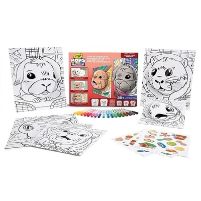 Imagen de Crayola POPS Super Kit Actividades 3D, para Colorear y Crear dibujos actividad creativa regalo niños, Tema Cachorros, a partir de 6 años, 04 2594