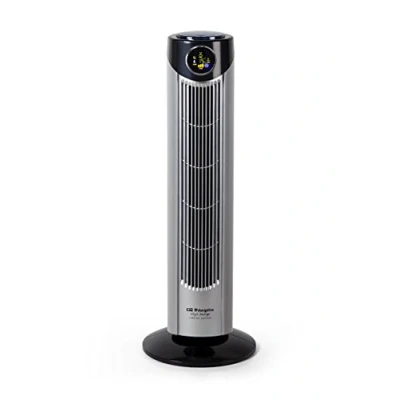 Imagen de Orbegozo TWM 1010 Ventilador de Torre, 3 velocidades, Mando a Distancia, Modos ventilación, Temporizador, Display Digital, 45 W, Gris/Negro