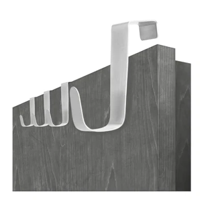 Imagen de Robin Goods® 4X Ganchos para Puertas de Acero Inoxidable percheros Habitaciones y armarios Colgar sin taladrar toallero Chaqueta Metal