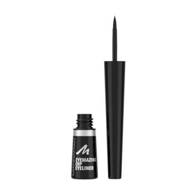 Imagen de Manhattan Eyemazing Dip Eyeliner Fb. 001 Black Delineador de ojos altamente pigmentado, resistente a las manchas, acabado negro mate, 7 ml