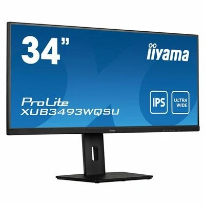 Imagen de iiyama XUB3493WQSU B5 34&quot; UW Panel IPS, 3440x1440 (21:9), 400cdm², 3000:1, 0.4ms MPRT, HDR, FreeSync, Altavoces, 2xHDMI, 2xDisplayPort, USB HUB (2x3.0), PBP, Pip, 15cm Regulable en Altura, Pivotante