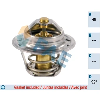 Imagen de FAE 5202992 Termostato, refrigerante 92 con juntas OPEL: Astra G CC, Berlina, Vectra B DAEWOO: Nexia I Hatchback